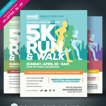 5K Run & & Walk Walker & Poster.  .  84979