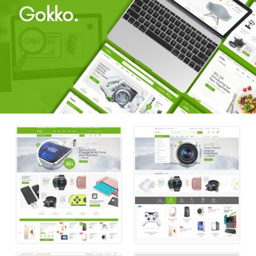 Gokko - полностью адаптивный и поддерживает RTL. Шаблон Magento. Артикул 89589