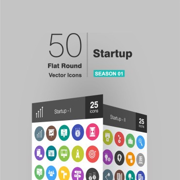 50 Startup Flat Round.  .  90931