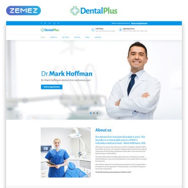 DentaPlus - точная стоматологическая клиника HTML. Шаблон Landing Page. Артикул 71181