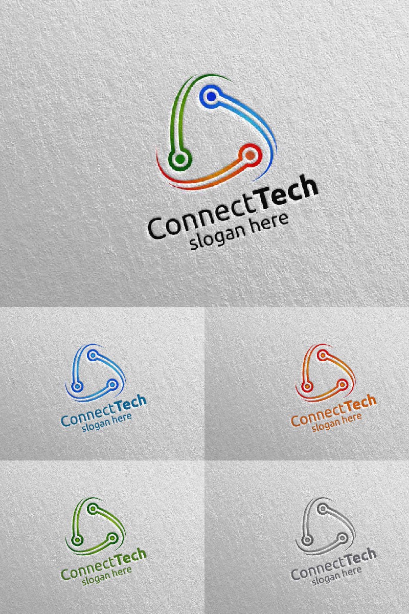 Технология и электроника 3. Шаблон логотипа. Артикул 97851