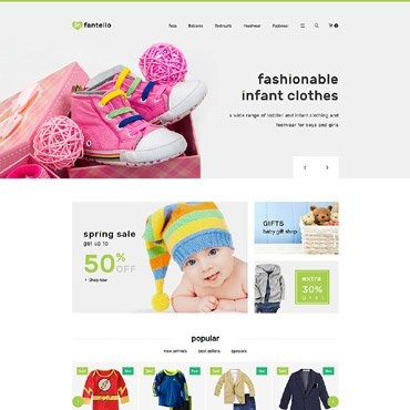 Infantello - Магазин детской одежды. PrestaShop тема. Артикул 61409
