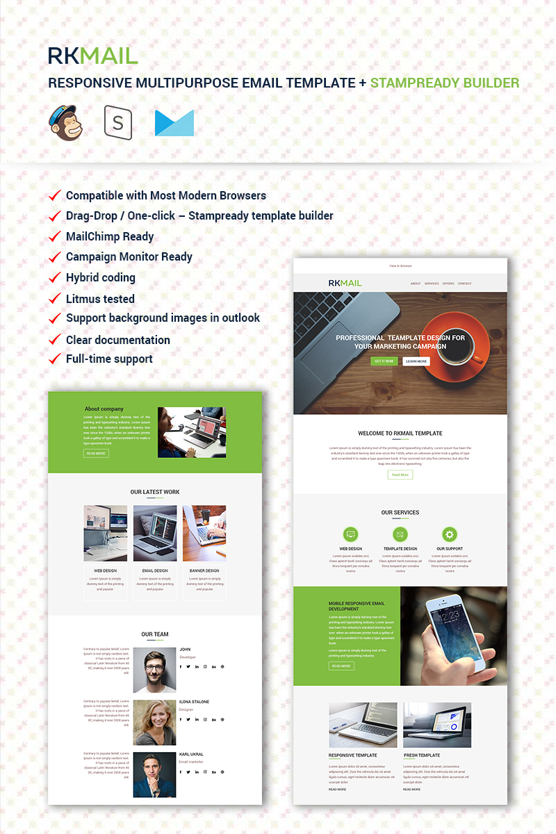 RKMail - Адаптивный Многоцелевой + Stampready Builder