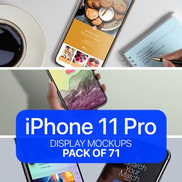 Дисплей iPhone 11 Pro - набор из 71. Mockups . Артикул 97774