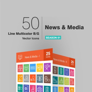 50 News & Media Line Multicolor B / G.  .  94170