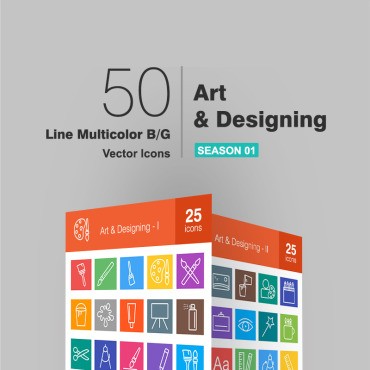 50 Art & Designing Line Multicolor B / G.  .  93795