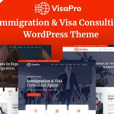 VisaPro - иммиграционный и визовый консалтинг. WordPress  шаблон. Артикул 102084