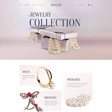 Ювелирные изделия - Luxury Collection. Shopify шаблон. Артикул 62323
