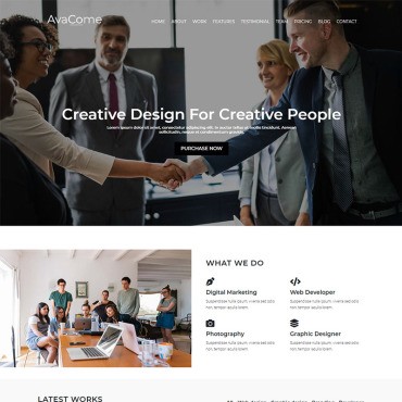 HTML5- AvaCome Creative Bootstrap.  Landing Page.  84628