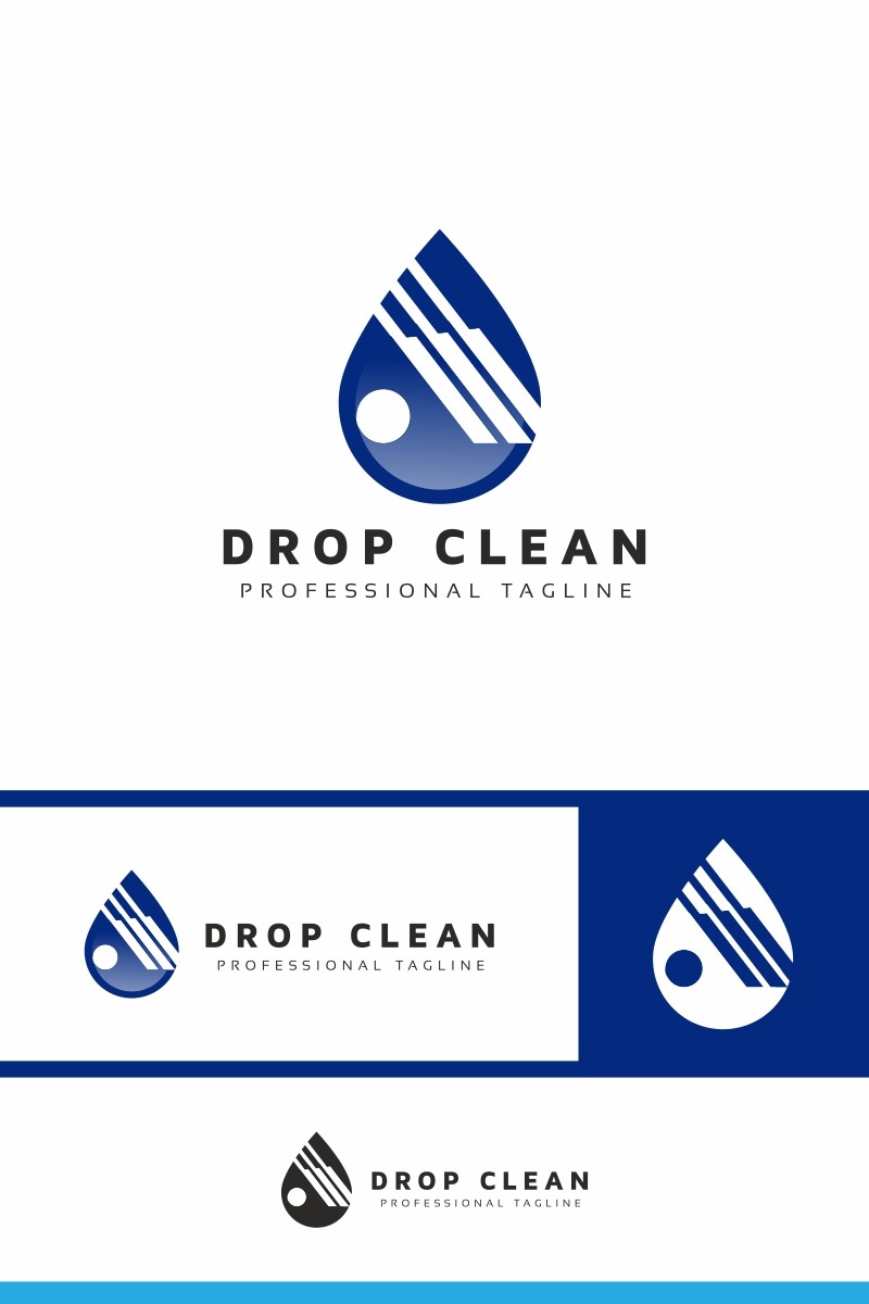 Drop Clean. Шаблон логотипа. Артикул 97908