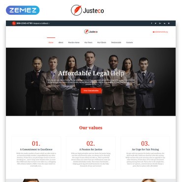 Justeco -    HTML.  Landing Page.  73451