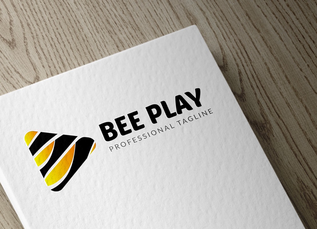 Honey Bee Play Media. Шаблон логотипа. Артикул 94994