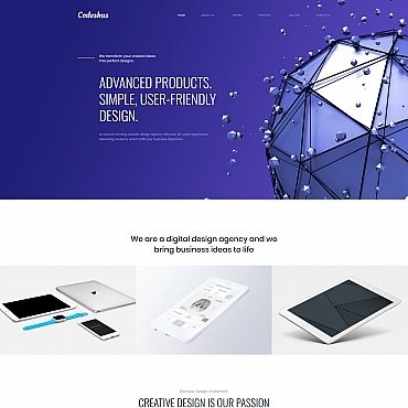 Codeskus - Агентство веб-дизайна Премиум. Шаблон Moto CMS 3. Артикул 65307