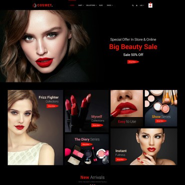 Cosmet | Косметика и Красота. Shopify шаблон. Артикул 85563