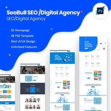  SeoBull SEO / Digital Agency. PSD .  70641