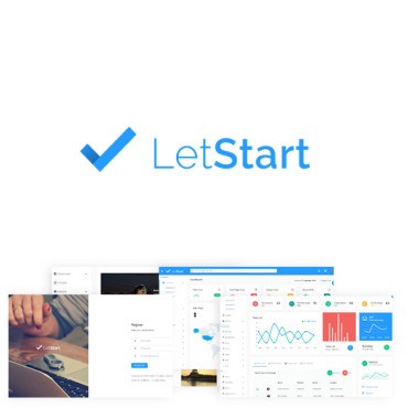 Letstart - Bootstrap4. Шаблон админки. Артикул 75894