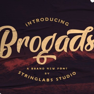 Brogads - Bold Script Retro. .  104097