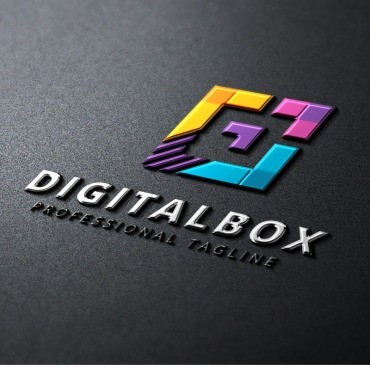 Цифровая коробка. Шаблон логотипа. Артикул 79991