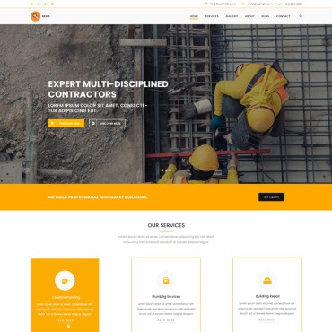 Revo Construction Multi - Page Web. PSD .  71567