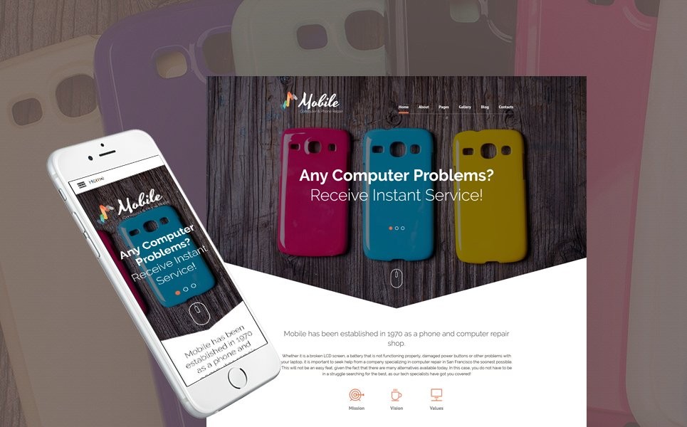 Мобильный - Адаптивный сервис по ремонту мобильных телефонов