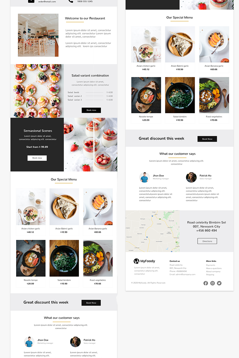 MyFoody - Адаптивный ресторан