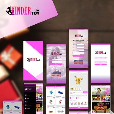 KinderToy - Магазин игрушек, PSD. Элемент пользовательского интерфейса. Артикул 74695