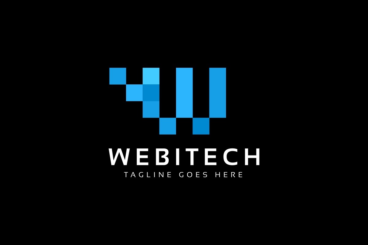 Письмо Webitech W. Шаблон логотипа. Артикул 94682