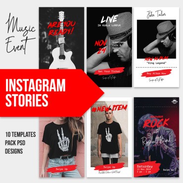 10 Музыка и события - Истории из Instagram. Социальные сети. Артикул 78849