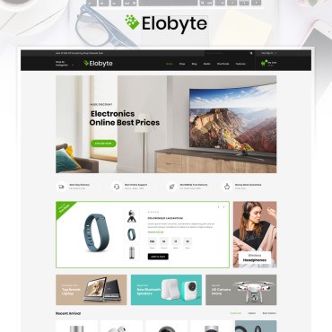 Elobyte - Магазин электроники. WooCommerce тема. Артикул 98026