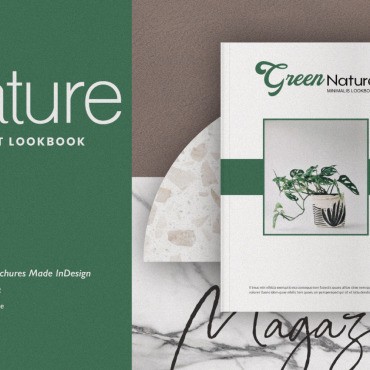 Зеленая природа. Шаблон журнала. Артикул 101792