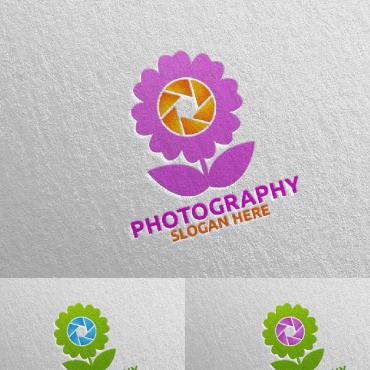 Фотография с цветочной камеры 72. Шаблон логотипа. Артикул 94604