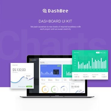 DashBee - Комплект интерфейса панели управления. Элемент пользовательского интерфейса. Артикул 63883
