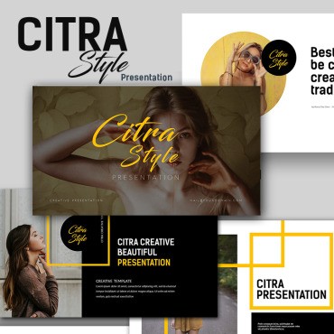 Творческая презентация Citra Style. PowerPoint шаблон. Артикул 66489