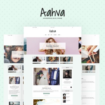 Тема блога Aahva WordPress. WordPress  шаблон. Артикул 64690