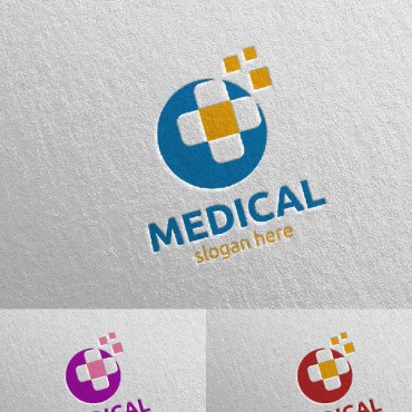 Крест Медицинский госпиталь, дизайн 85. Шаблон логотипа. Артикул 100002