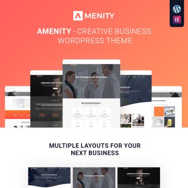 Amenity - Business One Page. WordPress  .  68145