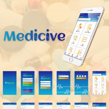 Medicive Mobile UI. PSD .  77075