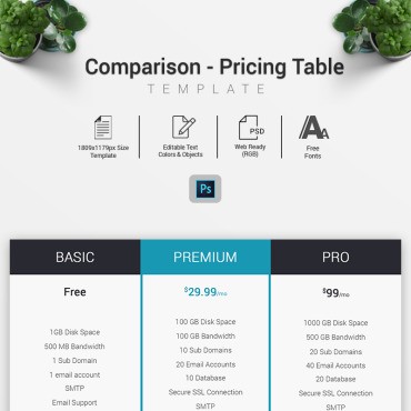 Сравнение - таблица цен. Элемент инфографики. Артикул 70537