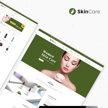 Skin Care - Магазин косметики. Shopify шаблон. Артикул 82917