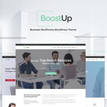 BoostUp Business Consulting. WordPress  шаблон. Артикул 66772