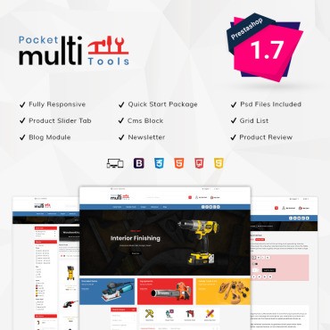Pocket Multitools Store. PrestaShop тема. Артикул 78695
