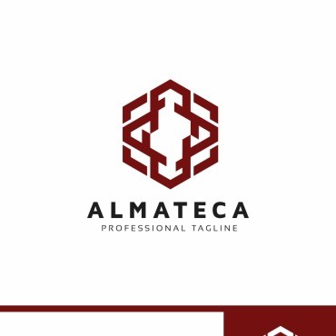 Алматека - Шестиугольник. Шаблон логотипа. Артикул 88724