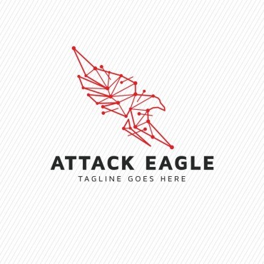 Атака Орла. Шаблон логотипа. Артикул 70569