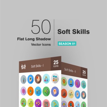 50 Soft Skills Flat Long Shadow.  .  91611