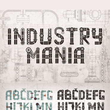 SteamPunk Font Industry Mania. .  78066