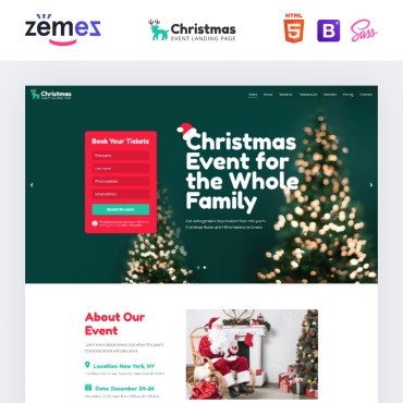 Lintense Christmas -  HTML-.  Landing Page.  89582