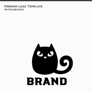 Кошка. Шаблон логотипа. Артикул 74033