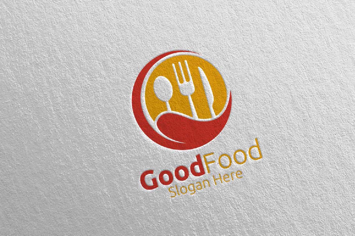 Здоровая еда для ресторана или кафе 21. Шаблон логотипа. Артикул 95232
