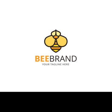 Марка пчелы. Шаблон логотипа. Артикул 72084