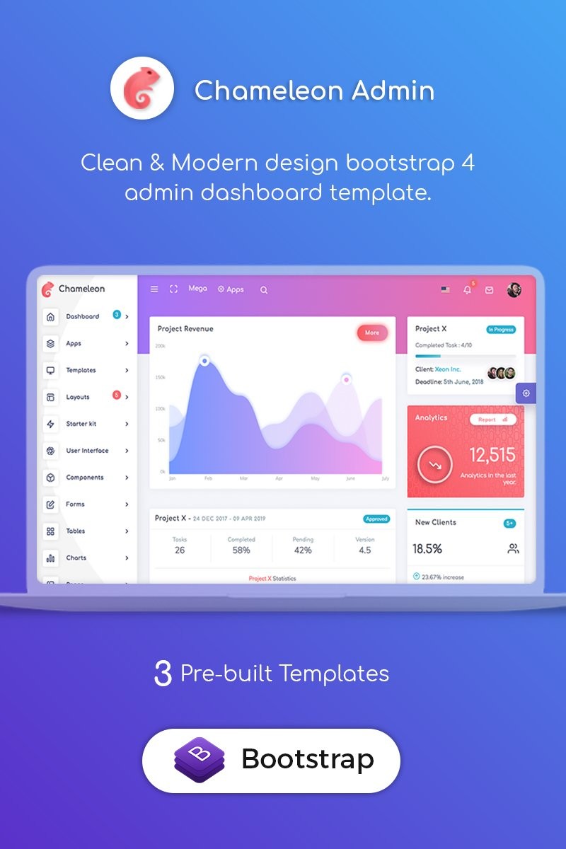 Chameleon - Modern Bootstrap 4 WebApp & Dashboard HTML + UI Kit